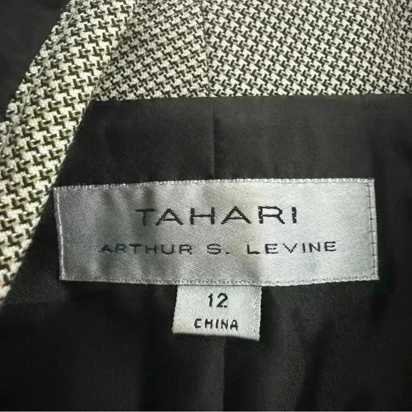Tahari Arthur S Levine Skirt Suit Size 12 Classy Design Ruffled Skirt - Picture 9 of 12
